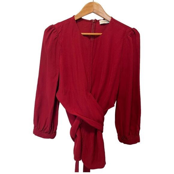 ZIMMERMANN Crossover gathered crepe blouse - Picture 2 of 8